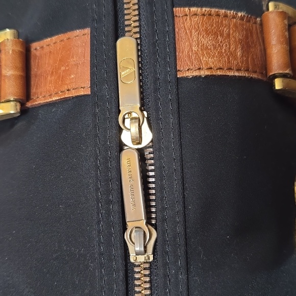 Valentino Garavani Sport Black and Brown Duffel Bag with Leather Accents - Picture 5 of 14